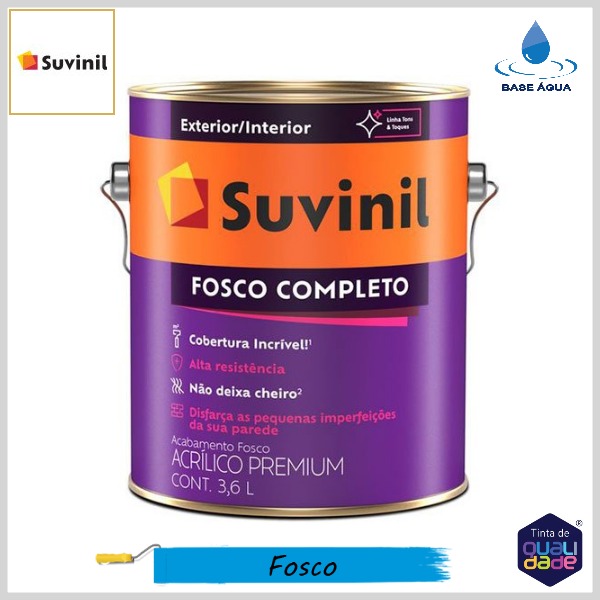 Tinta Acrílica Premium Fosco Completo Base Água Fosco,  3.6lt