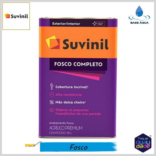 Tinta Acrílica Premium Fosco Completo Base Água Fosco, 18lt